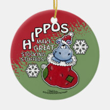 Hippos Make GREAT Stocking Stuffers Christmas Tree Ornament