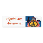 Hippy Cat Bumper Sticker bumper stickers