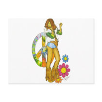 Hippy Chick Postcard