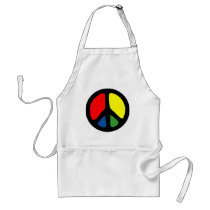 Hippy Groovy Peace Symbol Apron