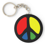Hippy Groovy Peace Symbol keychains