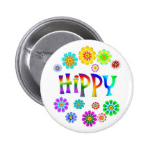 HIPPY PINBACK BUTTON