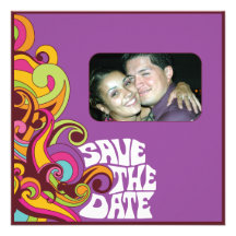 Hippy Save the Date Photo Invitation