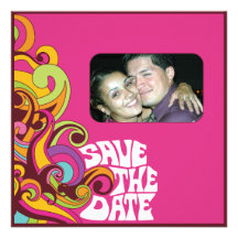 Hippy Save the Date Photo Invitation
