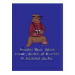 Hipster Bear Postcard
