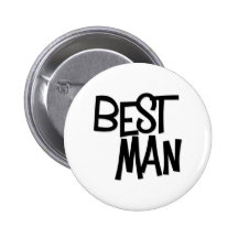 Hipster Best Man Pinback Button
