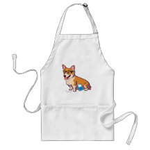 Hipster Corgi Aprons (without text)