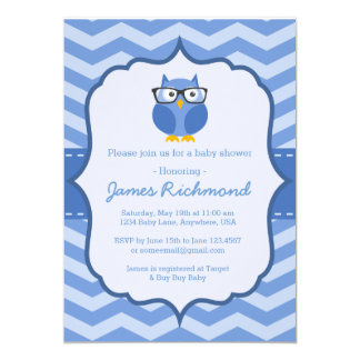 Hipster Owl Baby Shower Invitation