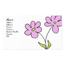 Hipster pink business cards