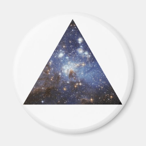 hipster space triangle magnet