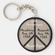 Hiroshima-Nagasaki Peace Sign Key Chains