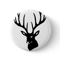 Hirsch Geweih Hirschgeweih Wild Elch Reh Stag Deer Anstecknadelbuttons