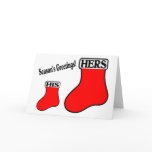 His and Her Stockings cards