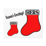 His and Her Stockings postcards