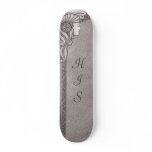 His Art Nouveau Wedding Skateboard