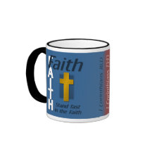 His / Hers Faith and Love Bible Verse Cross Mug