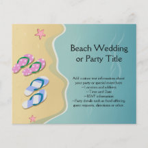 His/Hers Flip Flops on the Beach Flyer Design
