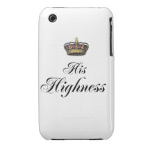 His Highness (part of his and hers set) iPhone 3 Cases