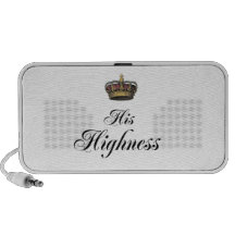 His Highness (part of his and hers set) Laptop Speaker