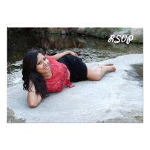 Hispanic Woman Creek Personalized Invite