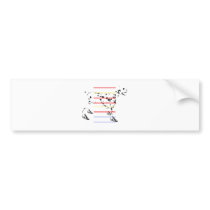 Hispter Dog Bumper Sticker