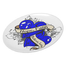 Histiocytosis Hope Faith Dual Hearts Dinner Plates