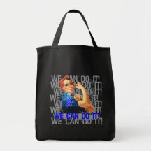 Histiocytosis Rosie WE CAN DO IT Canvas Bags