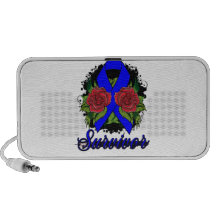 Histiocytosis Survivor Rose Grunge Tattoo Notebook Speaker