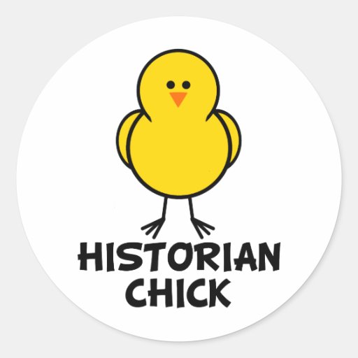 Historian Chick Round Sticker
