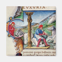 Historiated initial 'L' Refrigerator Magnet