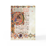 Historiated initial 'P' depicting the Nativity Greeting Cards