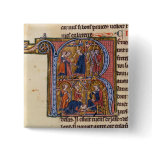 Historiated initial 'R' depicting the Sultan buttons