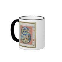 Historiated initial 'S' depicting an acrobat Coffee Mugs