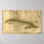 Historic 1639 Map of Cuba by Joan Vinckeboons Print