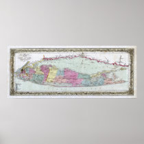 Historic 1855-1857 Travellers Map of Long Island