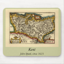 Historic Kent County Map, England Mousemat