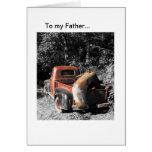 Historic Red Vintage Truck Father's Day Card
