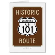Historic Route US 101 California (Sign) Greeting Cards