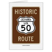 Historic Route US Highway 50 (California) Greeting Cards