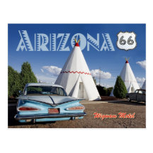 Historic Wigwam Motel, Route 66, Arizona Postcard