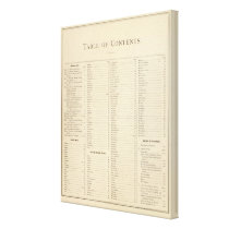 Historical atlas of Wisconsin Index page Gallery Wrap Canvas