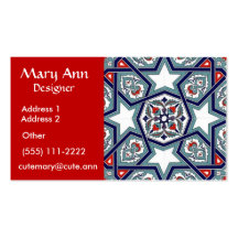 Historical Geometric Tile Pattern Business Card