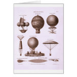 Historical Hot Air Balloon Designs Vintage Image cards