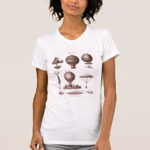 Historical Hot Air Balloon Designs Vintage Image T-shirt