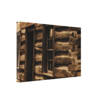 Historical Log Cabin Gallery Wrap Canvas
