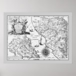 Historical Map Mexico California 1702 poster/print