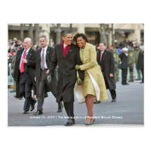 HISTORY: Barack and Michelle Obama Inauguration Post Card