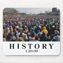 HISTORY: Crowd at Obama Inauguration Mouse Mats