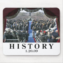 HISTORY: Crowd at Obama Inauguration Mouse Pad