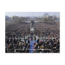HISTORY: Crowd at Obama's Inauguration Postcard